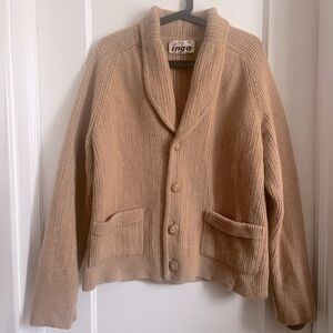 VINTAGE Camel Hair/ Wool Blend Cardigan Sweater
